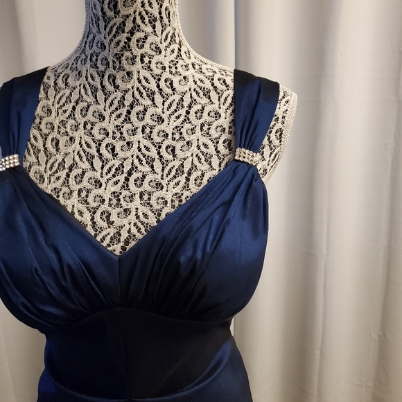 Iridescent Blue Evening Gown - Picture 6 of 13